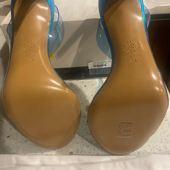 Alexandre Vauthier Transparent Turquoise Blue Slingback Heels US Size6 MSRP $725 - Picture 6 of 9